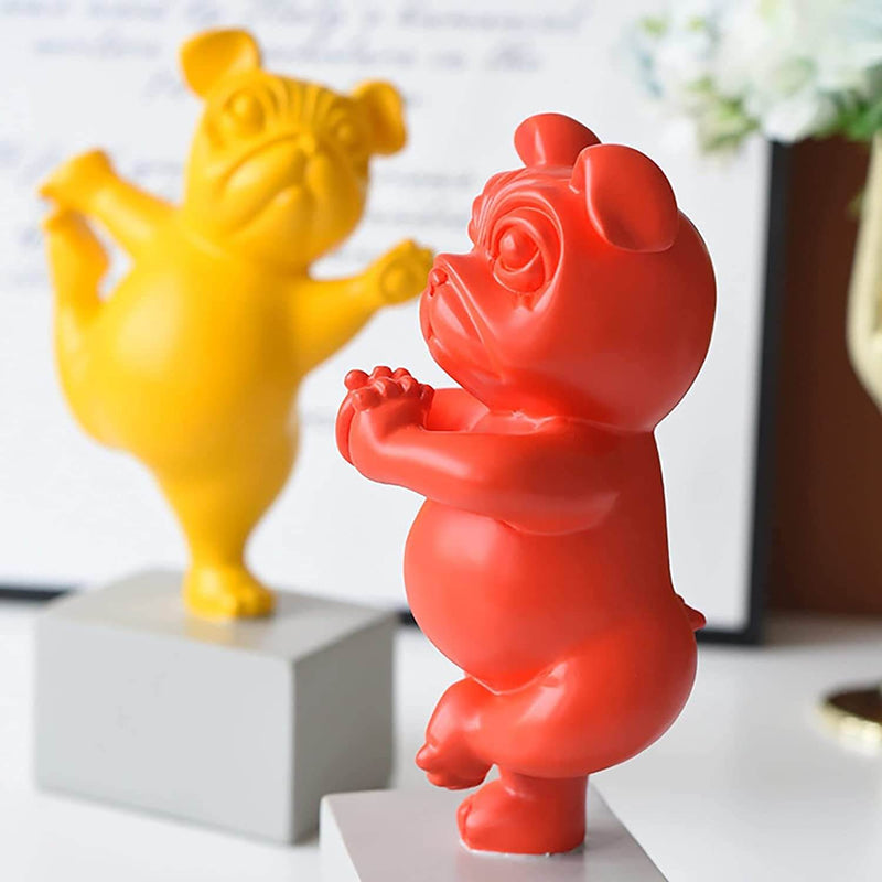 Yoga Bulldog Statue