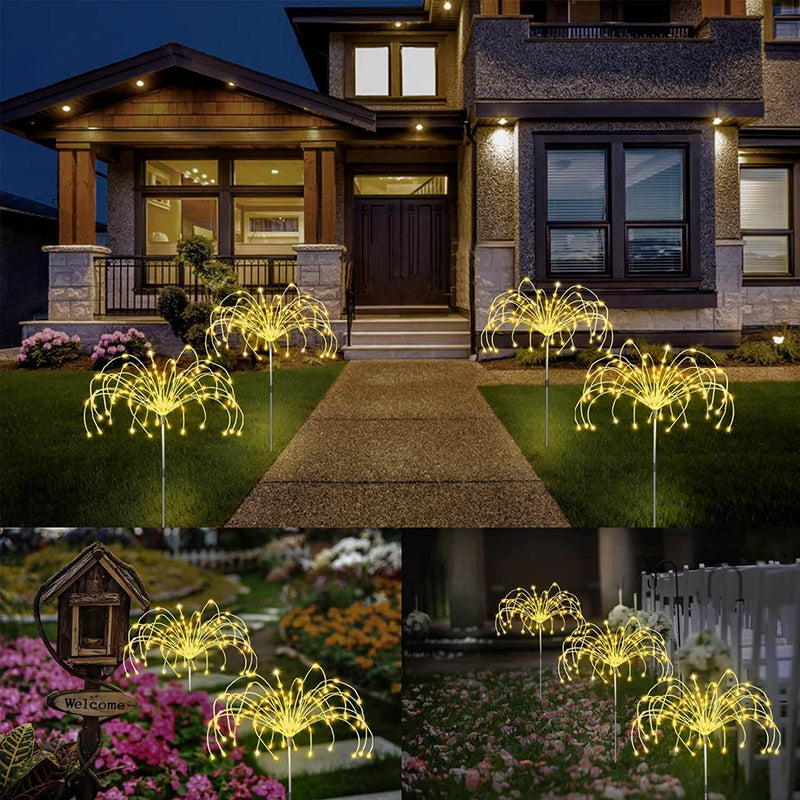 Waterproof Solar Garden Fireworks Lamp
