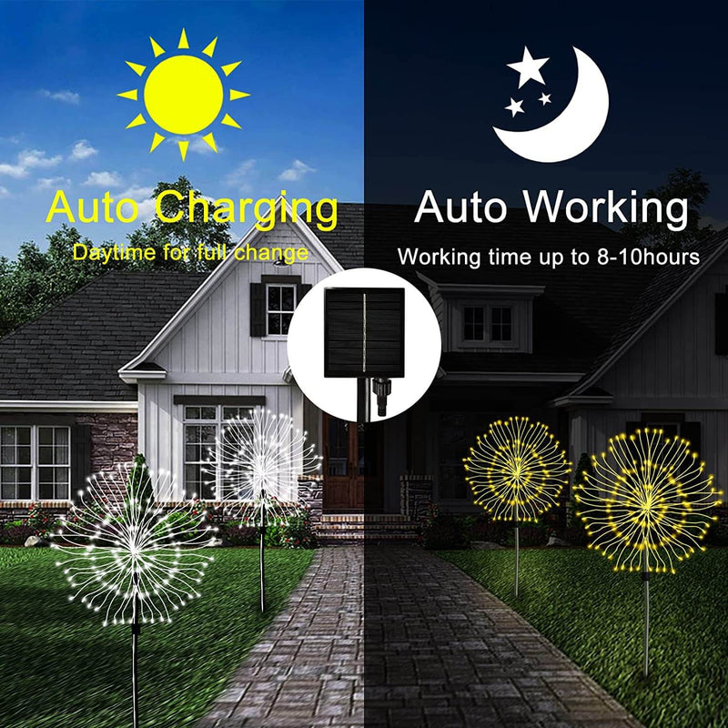 Waterproof Solar Garden Fireworks Lamp