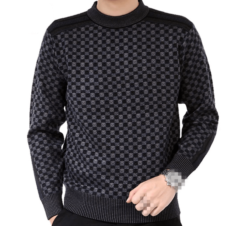 Men's Gebreide Plaid Truien