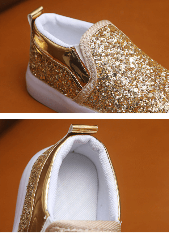 LED-glitter kinderen sneakers