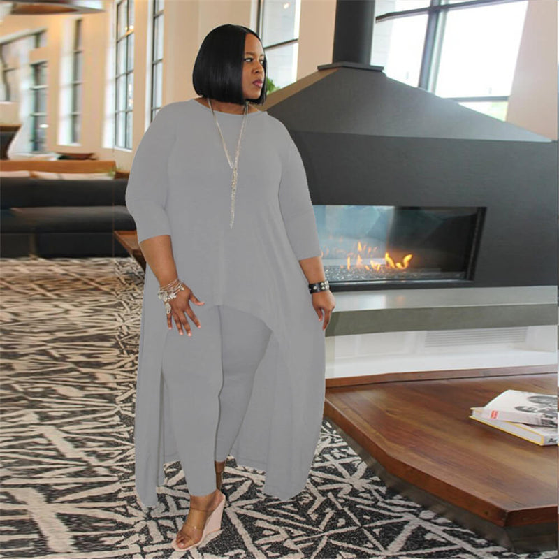Plus Size Casual Streetwear Set