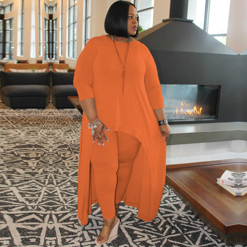 Plus Size Casual Streetwear Set