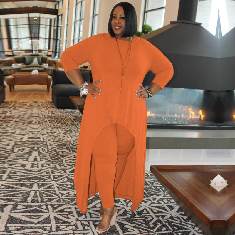 Plus Size Casual Streetwear Set