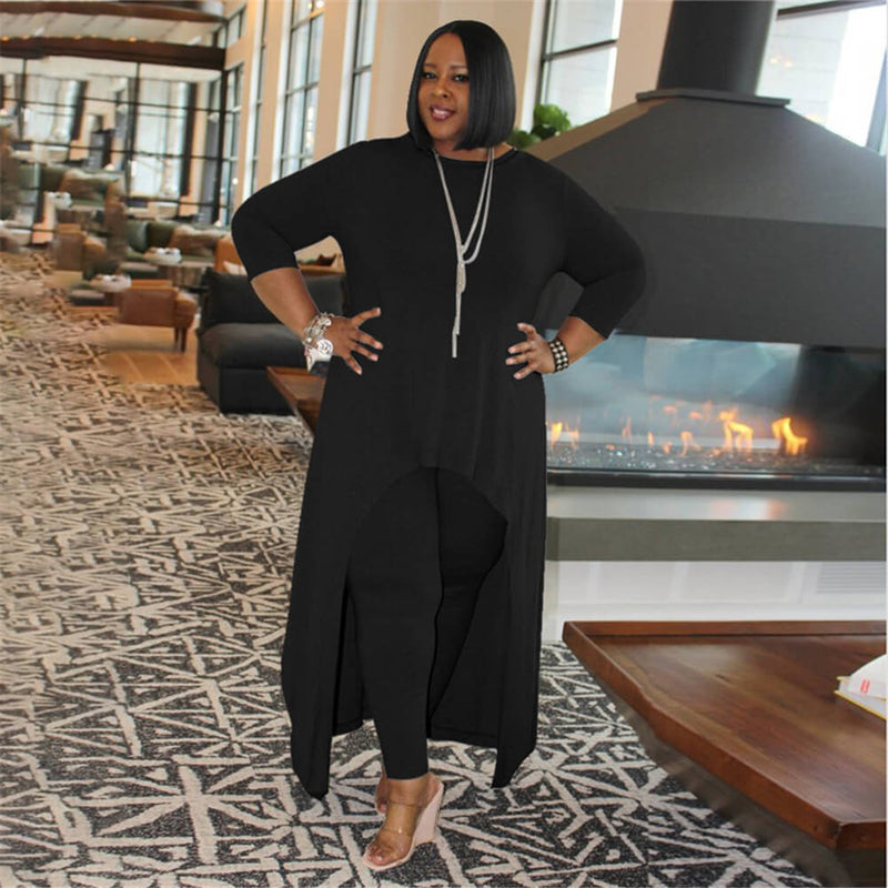 Plus Size Casual Streetwear Set