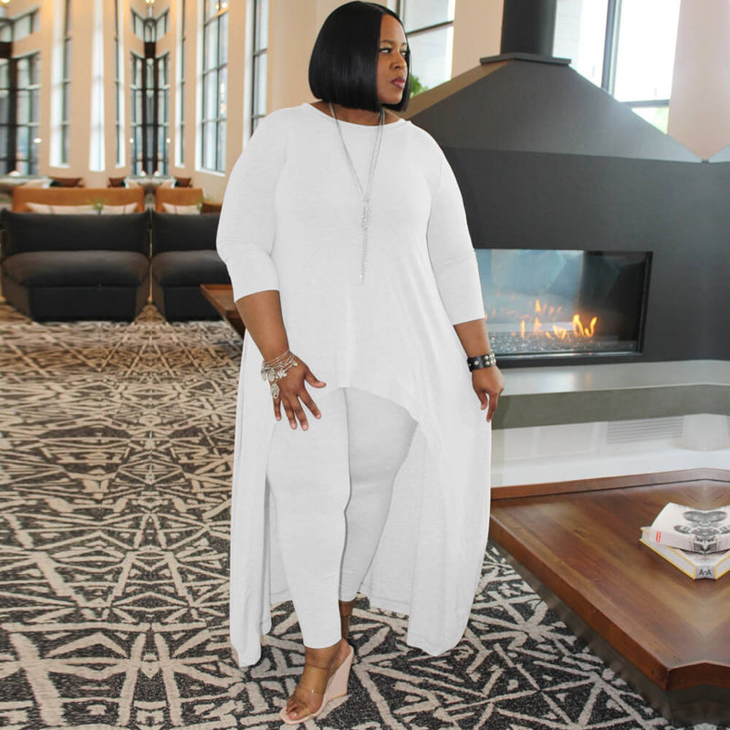 Plus Size Casual Streetwear Set