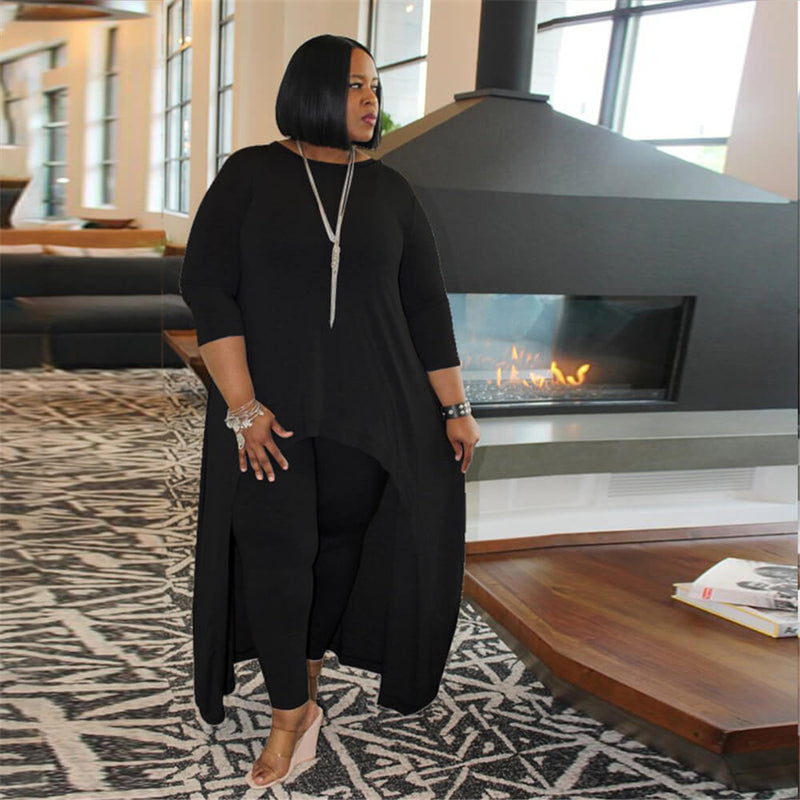 Plus Size Casual Streetwear Set