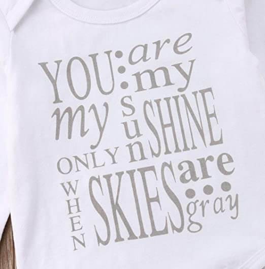 You Are My Sunshine Baby Romper Set