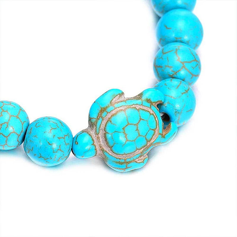 Turquoise Kralen Schildpad Armband!