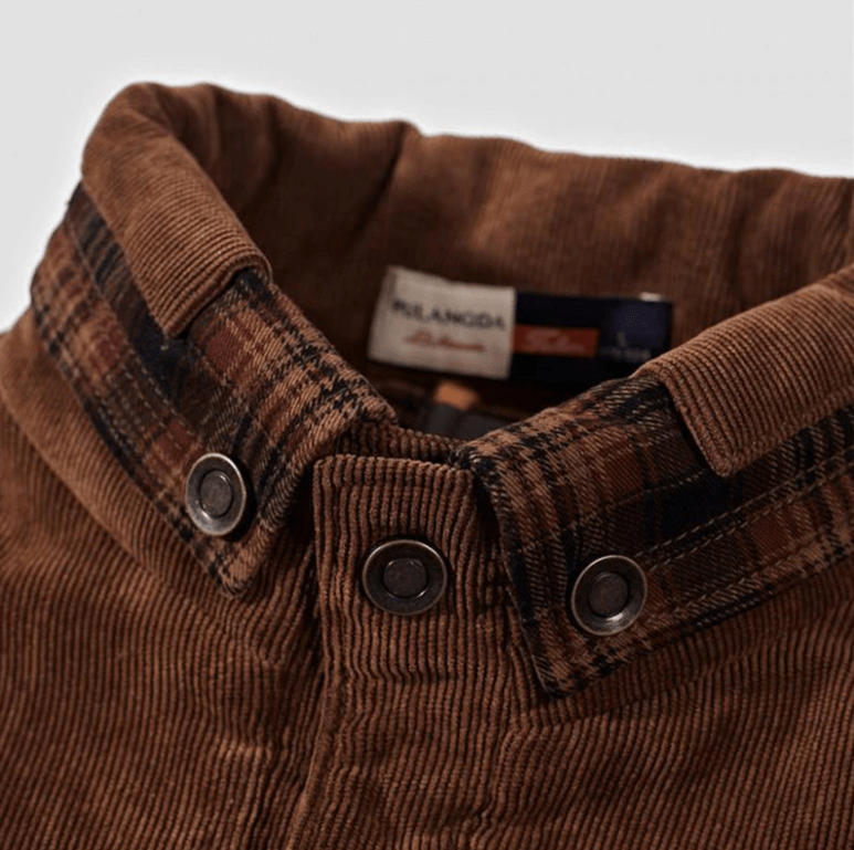 Flannel checked winter coat